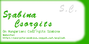 szabina csorgits business card